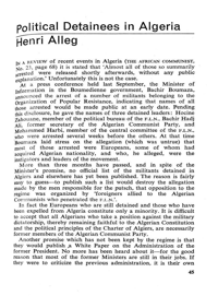 Political detainees in Algeria