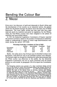 Bending the colour bar
