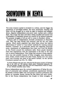 Showdown in Kenya