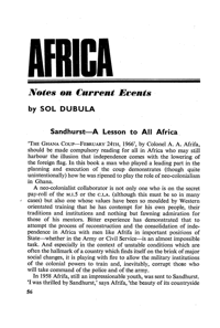 Africa notes on current events