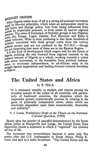The United States and Africa