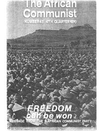 The African Communist No 43, Fourth Quarter 1970