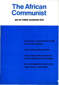 The African Communist No 50, Third Quarter 1972