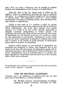 'Zik' on political illiteracy