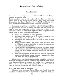 Socialism for Africa
