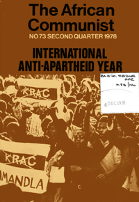 The African Communist No 73, Second Quarter 1978