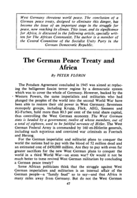 The German Peace Treaty and Africa