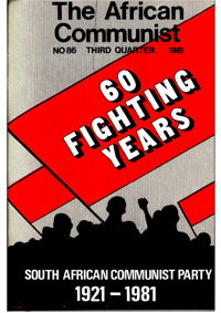 The African Communist No 86, Third Quarter 1981