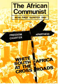 The African Communist No 92, First Quarter 1983