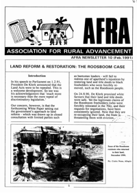 Afra Newsletter Number 10 February 1991