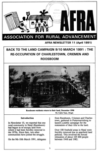 Afra Newsletter Number 11 April 1991