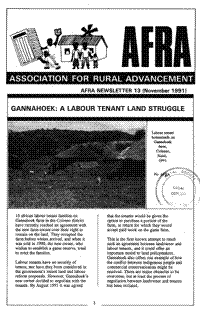 Gannahoek: a labour tenant land struggle