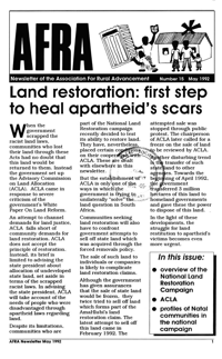 Afra Newsletter Number 15 May 1992