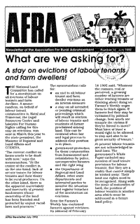 What are we asking for? A stay on evictions of labour tenants and farm dwellers