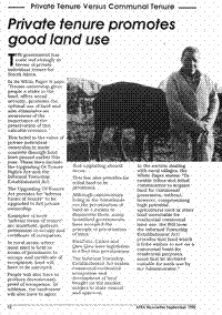 Private tenure promotes good land use