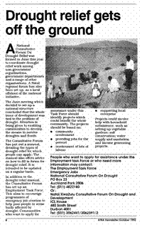 Drought relief gets off the ground