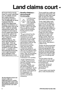 Land claims court - land reform option