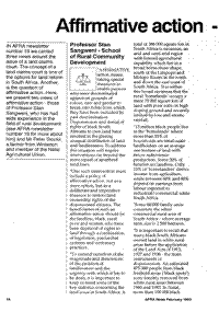 Affirmative action - land reform option