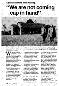 Alcockspruit land claim hearing: We are not coming cap in hand