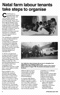 Natal farm labour tenants take steps to organise
