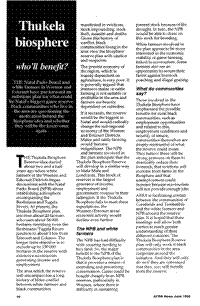 Thukela biosphere - wholl benefit?
