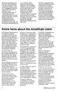 Some facts about the AmaHlubi claim
