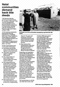 Natal communities demand back title deeds