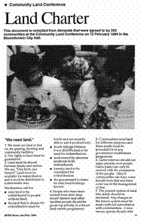 Community Land Conference: Land Charter