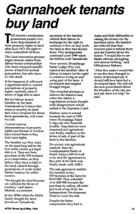 Gannahoek tenants buy land