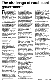 The challenge of rural local government
