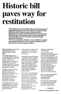 Historic bill paves way for restitution