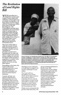 The restitution of Land Rights Bill