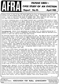 Papene Sibisi - case study of an eviction