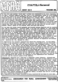 Afra Report Number 14 November 1981