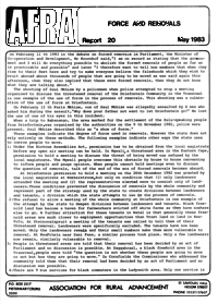 Afra Report Number 20 May 1983