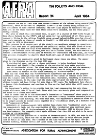Afra Report Number 24 April 1984