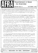 Resettlement in Natal - an overview