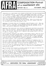 Afra Report Number 6 October 1980