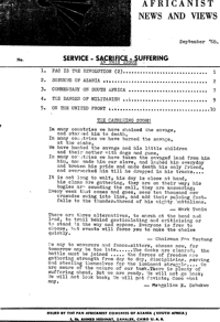 Africanist News and Views September 1968