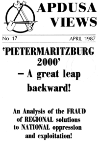 Apdusa Views April 1987