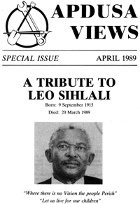 Apdusa Views April 1989