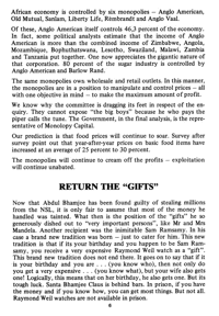 Return the 'gifts'