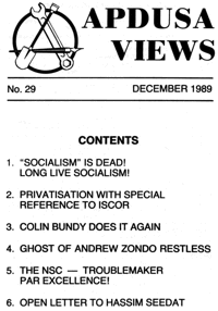Apdusa Views December 1989
