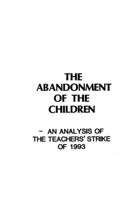 The abandonment of the children - an analysis