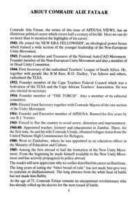About comrade Alie Fataar