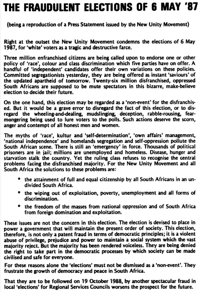 The fraudulent elections of 6 May 87