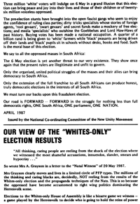 Our view of the whites-only election result