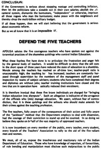Defend the five teachers