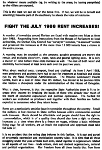 Fight the July 1988 rent increases!