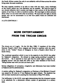 More entertainment from the tricam circus